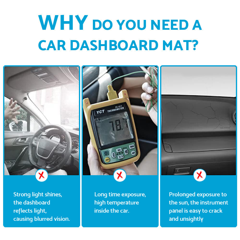 Black Non‑Slip Dash Mat with HUD Suitable for Mazda 2 DJ 2014–2025 RHD