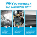 Black Non‑Slip Dash Mat with HUD Suitable for Mazda 2 DJ 2014–2025 RHD