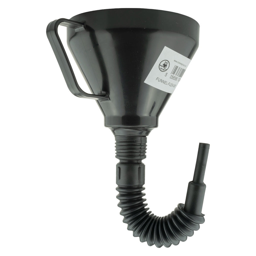 Car Fuel Funnel Flexi Black DIY Workshop Accessory Vehicle Fluid Funnel
