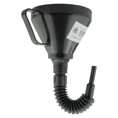 Car Fuel Funnel Flexi Black DIY Workshop Accessory Vehicle Fluid Funnel
